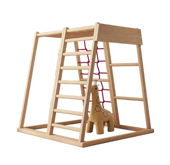 High Quality Solid Wood Indoor Kids Playground Equipment With Slide and Swing